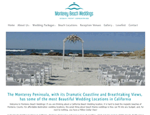 Tablet Screenshot of beachweddingsinmonterey.com